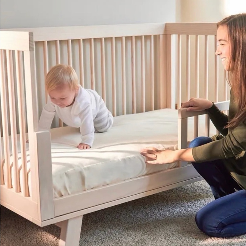 Naturepedic Baby Organic fitted waterproof crib pad Soft Cream